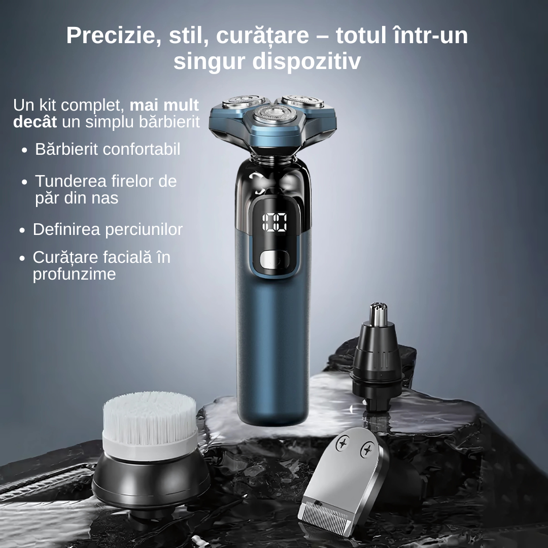 Aparat de ras profesional albastru pentru barbati - imagine 4