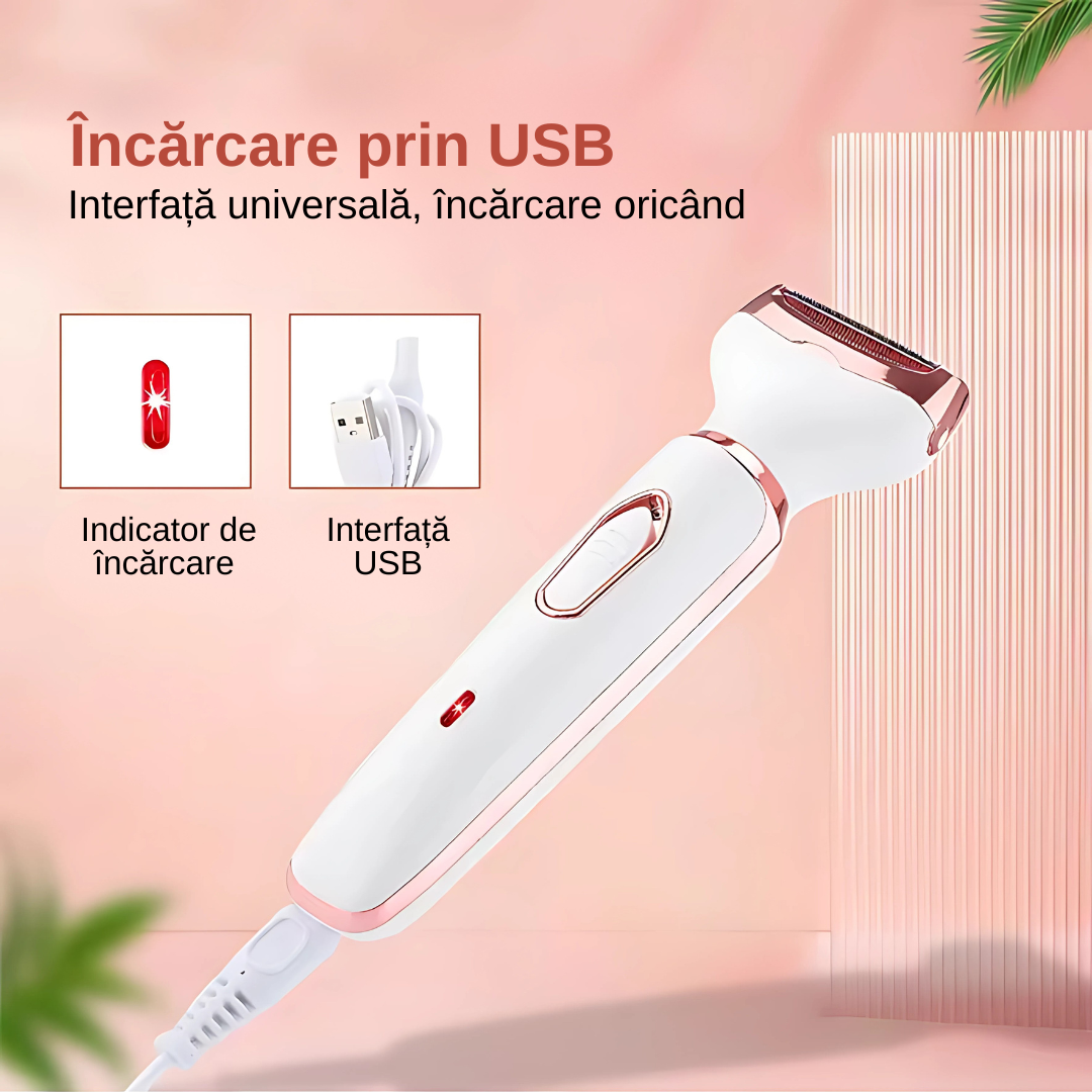 Aparat de ras electric Alb-Roz pentru femei 4 in 1 - imagine 8