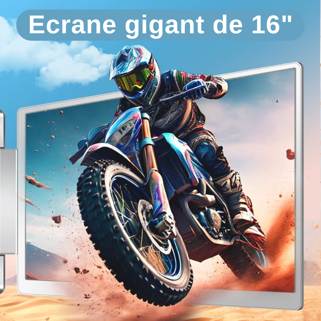 Extensie 2 ecrane pentru laptop, 2*16 inch, full HD, IPS, sRGB 100%, 2560*1600, USB Type-C/USB TypeA/HDMI, compatibilitate multipla, design portabil, reglabil, geanta cadou, gri - imagine 4