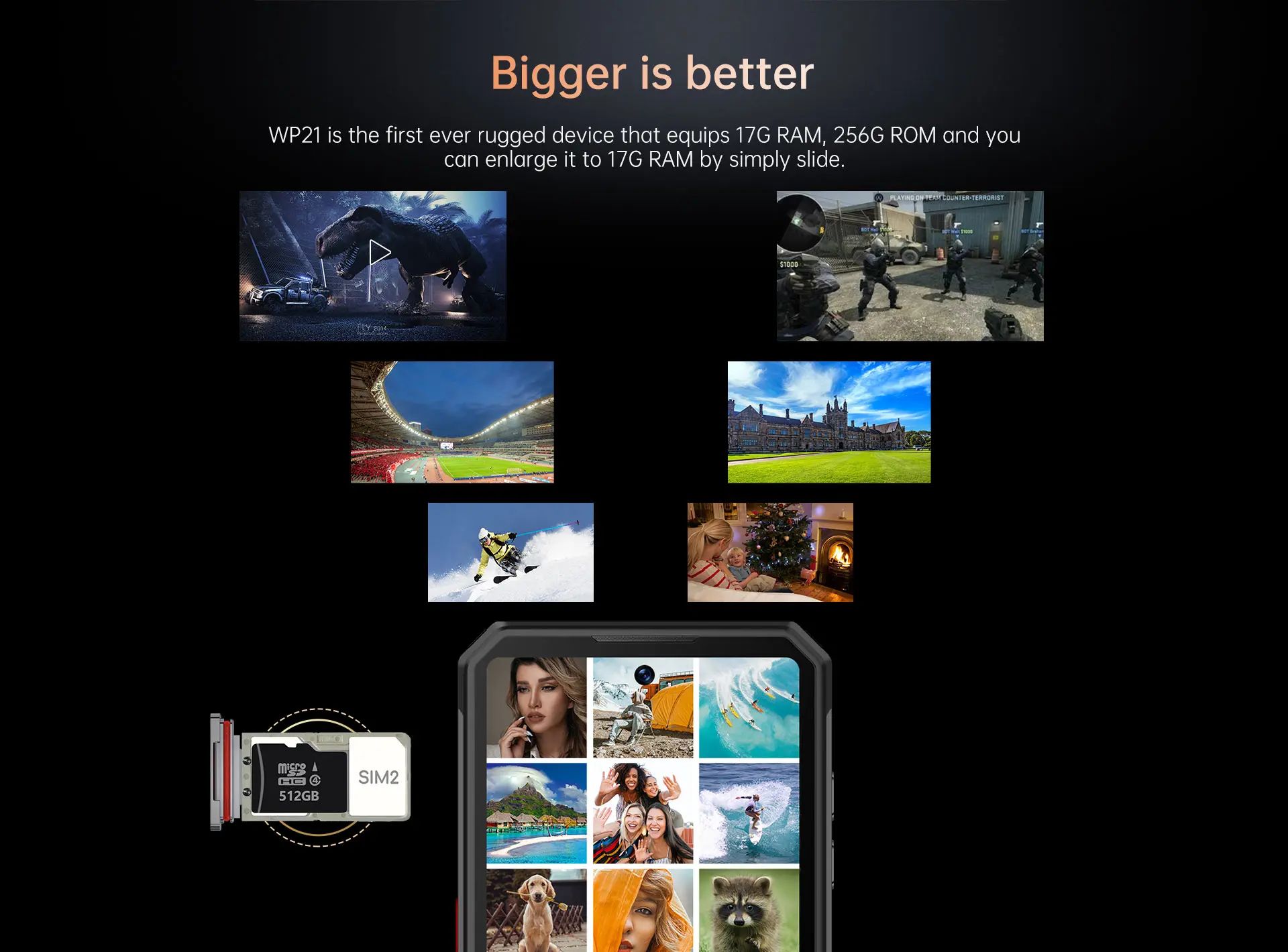 Telefon OUKITEL WP21, Android 12, 17GB RAM, Procesor Octa-Core, 256GB ROM, Cameră frontal 20 MP/Camera principala 64MP (Night Vision), Baterie 9800mAh, Încărcare rapida 66W, Ecran 6.78” FHD 120Hz, NFC, Dual SIM 4G, Negru, A ATAB - imagine 7